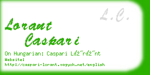 lorant caspari business card